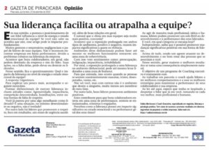 Sua liderança facilita ou atrapalha a equipe? Valdez Monterazo - Gazeta de Piracicaba